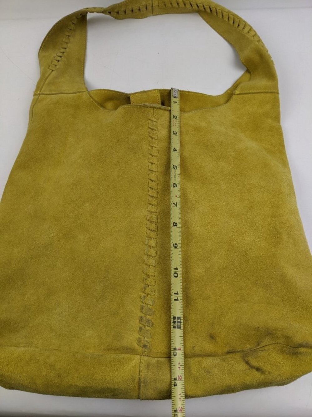 Haute Hippie 100% Leather Festival Suede Hobo Mustard Purse Bag Plus Wallet - Picture 16 of 16